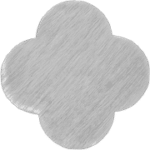 Rhodium Plated Stainless Steel Brushed Finish