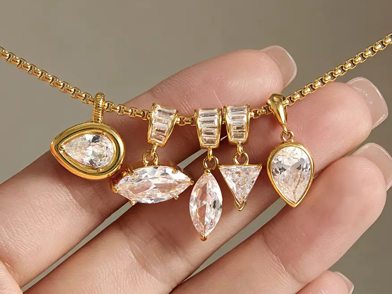 Cubic Zircon Gold Plated